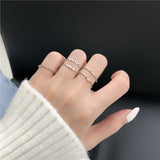 Bohemian Geometric Rings Set For Women Vintage Star Moon Flower Knuckle Finger Ring Women Girl Fashion Jewelry Gift