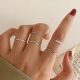 Bohemian Geometric Rings Set For Women Vintage Star Moon Flower Knuckle Finger Ring Women Girl Fashion Jewelry Gift