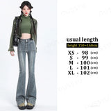 deanwangkt Flared Jeans Woman Vintage High Waist Women Slim Stretch Denim Tight Pant Korean Street Style Casual Trousers Plus Length