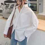 deanwangkt Spring Autumn Women Shirts Oversized Cotton White Blouse Femme Long Sleeve Loose Oversized Blouses Tops Casual Blusas