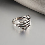 deanwangkt New Arrival Irregular Hollow Silver Color Wide Ring Female Fashion Retro Unique Design Handmade Jewelry Gifts