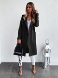 deanwangkt Warm Fashion Loose Casual Long Coat Women Autumn Winter New Thin Jacket Coats Tops Loose Plus Size Oversized Coat Outwears 12644