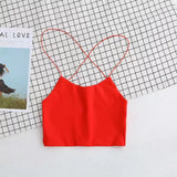 deanwangkt  Sexy Women Vest Crop TopSleeveless Tanks Beach Women Sports Tank Tops Bodycon Party Backless Spaghetti Straps Clubwear