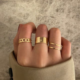 Bohemian Geometric Rings Set For Women Vintage Star Moon Flower Knuckle Finger Ring Women Girl Fashion Jewelry Gift