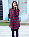 deanwangkt New  Button Down Shirt for Women Plus Size Cotton Long Plaid Flannel Shirt Korean Full Sleeve Casual Loose Blouse