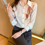 deanwangkt print ladies shirts Women's Blouses  Spring Autumn Shirts Tops Blusas Mujer