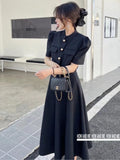 deanwangkt Quality New Summer Fashion Korean Sweet Elegant 2 Piece Set Women Crop Top Shirt Blouse Midi Skirt Suits Two Piece Outfits