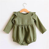 Baby Girl Clothes 0-2T Long Sleeve Romper Jumpsuits One-piece New Fashion 100% Organic Cotton Newborn Baby Girl Rompers