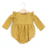 Baby Girl Rompers for 0-24M Long Sleeve Romper Jumpsuits One-piece New Fashion 100% Organic Cotton Newborn Baby Girl Clothes