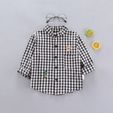 deanwangkt  Kids Shirt Clothes Spring Thin Blouses Clothing Infant Boy Plaid Cotton Tops 1 2 3 4 Years Kids Long Sleeves Shirt