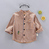 deanwangkt  Kids Shirt Clothes Spring Thin Blouses Clothing Infant Boy Plaid Cotton Tops 1 2 3 4 Years Kids Long Sleeves Shirt