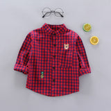 deanwangkt  Kids Shirt Clothes Spring Thin Blouses Clothing Infant Boy Plaid Cotton Tops 1 2 3 4 Years Kids Long Sleeves Shirt