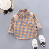 deanwangkt  Kids Shirt Clothes Spring Thin Blouses Clothing Infant Boy Plaid Cotton Tops 1 2 3 4 Years Kids Long Sleeves Shirt