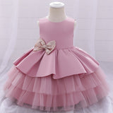 Infant Baby Girl Dresses Girl Ball Gown Tutu Princess Dress Sequin Bow Baby Girl Dress 1st Birthday Wedding Party Dress