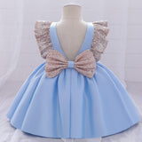 Infant Baby Girl Dresses Girl Ball Gown Tutu Princess Dress Sequin Bow Baby Girl Dress 1st Birthday Wedding Party Dress