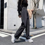 deanwangkt Woman Jeans High Waist Clothes Wide Leg Denim Clothing Blue Streetwear Vintage Quality Fashion Harajuku Straight Pants