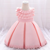 Infant Baby Girl Dresses Girl Ball Gown Tutu Princess Dress Sequin Bow Baby Girl Dress 1st Birthday Wedding Party Dress