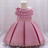 Infant Baby Girl Dresses Girl Ball Gown Tutu Princess Dress Sequin Bow Baby Girl Dress 1st Birthday Wedding Party Dress