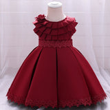 Infant Baby Girl Dresses Girl Ball Gown Tutu Princess Dress Sequin Bow Baby Girl Dress 1st Birthday Wedding Party Dress