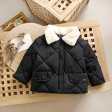 deanwangkt  New Winter Children's Warm Cotton Jackets Girls Clothes Kids&Babys Rabbit Fur Collar Coats Korean Style For Boys Outerwears