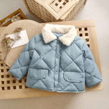 deanwangkt  New Winter Children's Warm Cotton Jackets Girls Clothes Kids&Babys Rabbit Fur Collar Coats Korean Style For Boys Outerwears