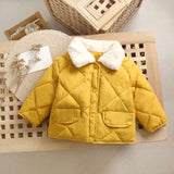 deanwangkt  New Winter Children's Warm Cotton Jackets Girls Clothes Kids&Babys Rabbit Fur Collar Coats Korean Style For Boys Outerwears