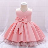 Infant Baby Girl Dresses Girl Ball Gown Tutu Princess Dress Sequin Bow Baby Girl Dress 1st Birthday Wedding Party Dress