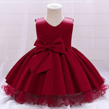 Infant Baby Girl Dresses Girl Ball Gown Tutu Princess Dress Sequin Bow Baby Girl Dress 1st Birthday Wedding Party Dress