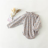 Baby Girl Rompers for 0-24M Long Sleeve Romper Jumpsuits One-piece New Fashion 100% Organic Cotton Newborn Baby Girl Clothes