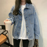 deanwangkt Jean Jacket Women Clothes Oversized Jeans Denim Coat Korean Coats Spring Fall  New Jackets For Women Solid Casual