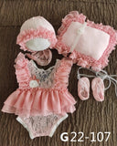 deanwangkt 0-3Month Baby Newborn Photography Props Baby Hat Baby Girl Lace Romper Bodysuits Outfit  Photography Clothing