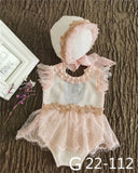 deanwangkt 0-3Month Baby Newborn Photography Props Baby Hat Baby Girl Lace Romper Bodysuits Outfit  Photography Clothing