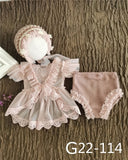 deanwangkt 0-3Month Baby Newborn Photography Props Baby Hat Baby Girl Lace Romper Bodysuits Outfit  Photography Clothing