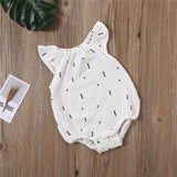 Baby Girls Romper Summer Infant Unisex Newborn Sleeveless Girls Print One-pieces Jumpsuit Baby Cotton Linen Soft Clothes Outfits