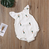 Baby Girls Romper Summer Infant Unisex Newborn Sleeveless Girls Print One-pieces Jumpsuit Baby Cotton Linen Soft Clothes Outfits