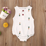 Baby Girls Romper Summer Infant Unisex Newborn Sleeveless Girls Print One-pieces Jumpsuit Baby Cotton Linen Soft Clothes Outfits