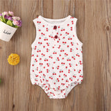 Baby Girls Romper Summer Infant Unisex Newborn Sleeveless Girls Print One-pieces Jumpsuit Baby Cotton Linen Soft Clothes Outfits