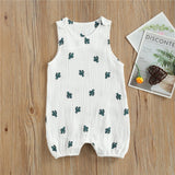 Baby Girls Romper Summer Infant Unisex Newborn Sleeveless Girls Print One-pieces Jumpsuit Baby Cotton Linen Soft Clothes Outfits