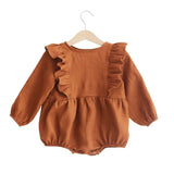 Baby Girl Rompers for 0-24M Long Sleeve Romper Jumpsuits One-piece New Fashion 100% Organic Cotton Newborn Baby Girl Clothes