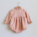 Baby Girl Rompers for 0-24M Long Sleeve Romper Jumpsuits One-piece New Fashion 100% Organic Cotton Newborn Baby Girl Clothes