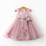 Flower Newborn Baby Dress New Summer Cute Baby Girls Clothes Tulle Lace Infant XMAS Party Clothing 1 Year Birthday Dress