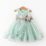 Flower Newborn Baby Dress New Summer Cute Baby Girls Clothes Tulle Lace Infant XMAS Party Clothing 1 Year Birthday Dress