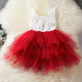 Flower Newborn Baby Dress New Summer Cute Baby Girls Clothes Tulle Lace Infant XMAS Party Clothing 1 Year Birthday Dress