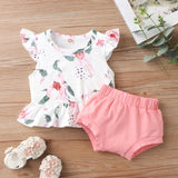 deanwangkt NEW Newborn Baby Girls Clothes Sleeveless Dress+Briefs 2PCS Outfits Set Striped Printed Cute Clothing Sets Summer Sunsuit 0-24M