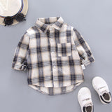 deanwangkt  Kids Shirt Clothes Spring Thin Blouses Clothing Infant Boy Plaid Cotton Tops 1 2 3 4 Years Kids Long Sleeves Shirt