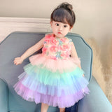 Summer Sequin Big Bow Baby Girl Dress 1st Birthday Party Wedding Dress For Girl Palace Princess Evening Dresses Kid Clothes