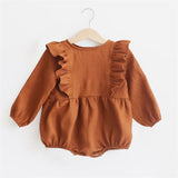 Baby Girl Clothes 0-2T Long Sleeve Romper Jumpsuits One-piece New Fashion 100% Organic Cotton Newborn Baby Girl Rompers